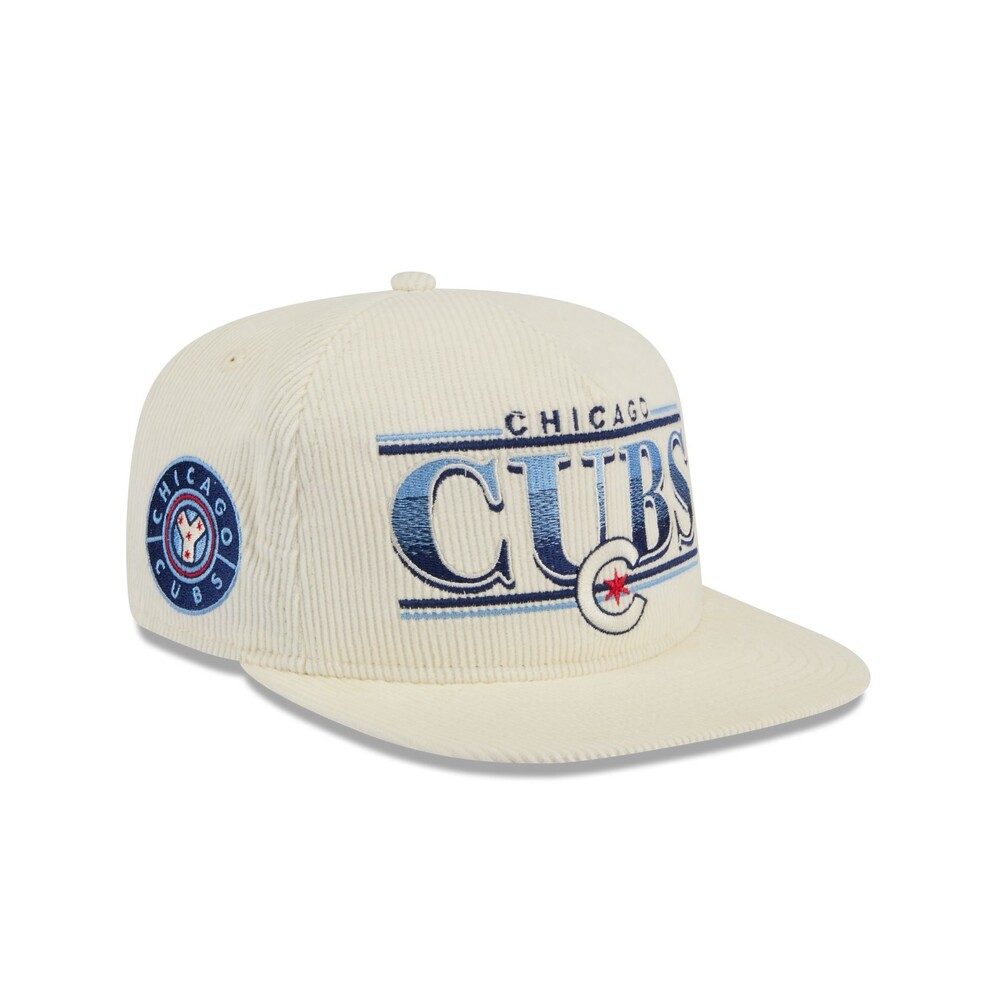 New Era Chicago Cubs Throwback Corduroy Alt Golfer Hat - One Size